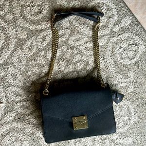 Brand new Karl Lagerfield black leather cross body bag
